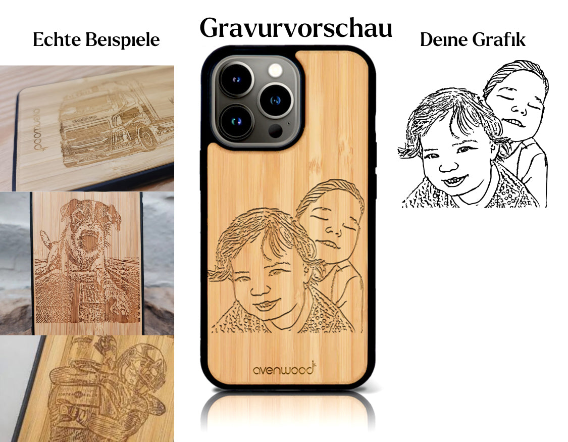 INDIVIDUELL iPhone 13 Pro Bambus-Kunststoff